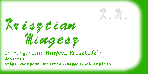 krisztian mingesz business card